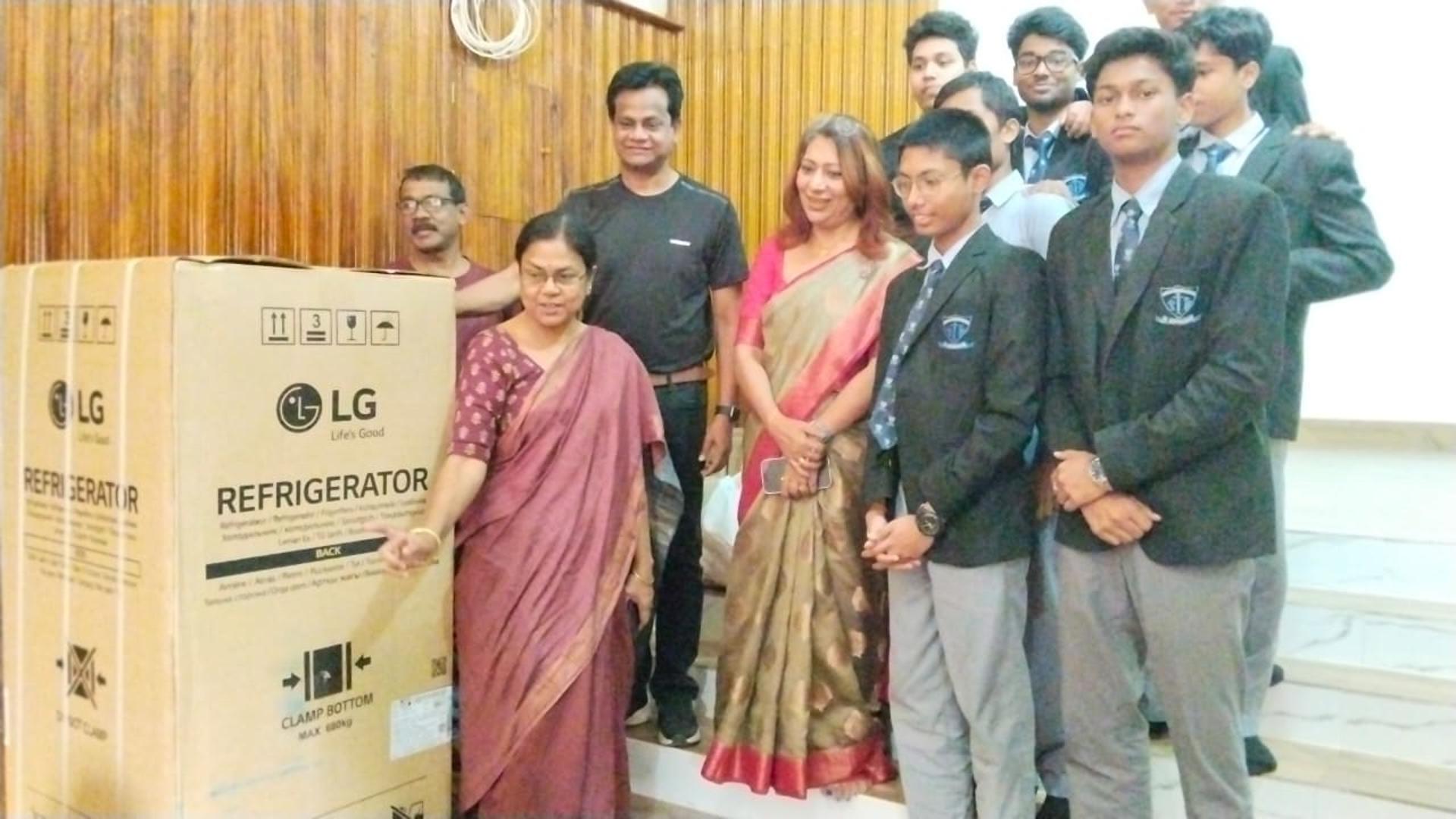 Donating a Refridgerator for the Children at Oxford Mission Behala